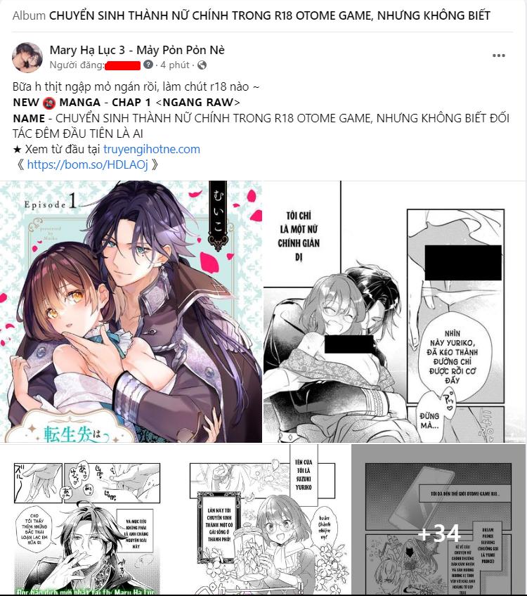 [18+] chuyển sinh thành nữ chính trong r18 otome game, nhưng không biết đối tác đêm đầu tiên là ai Chap 1.1 - Next 1.1